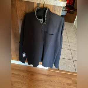 Brothers/Sons Black Quilted Pullover Mens Size XXL NWT